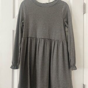 LOFT Black and White A-Line Dress with Peter Pan Collar